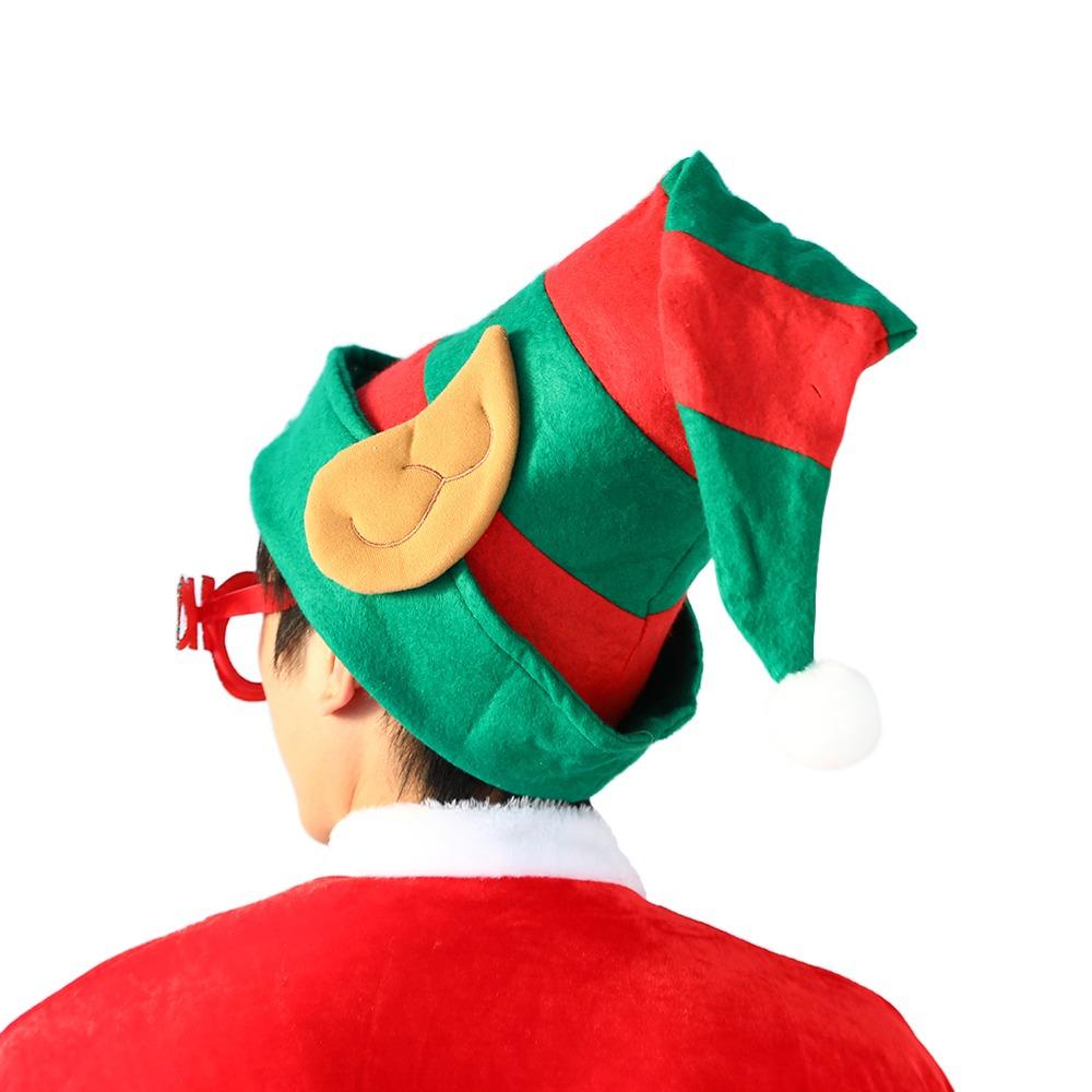 NORBORTO 5 Chiếc Mũ Người Yêu Tinh Giáng Sinh Đảng Mũ Xmas Đạo Cụ Dự Tiệc Thiết Kế Sọc Đỏ Và Xanh
