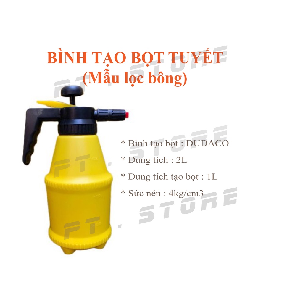 BÌNH TẠO BỌT TUYẾT 2L (MẪU VÒI LỌC BÔNG)