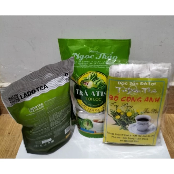 Trà atisô ladophar, ngọc thảo, bồ công anh (combo 3 gói)