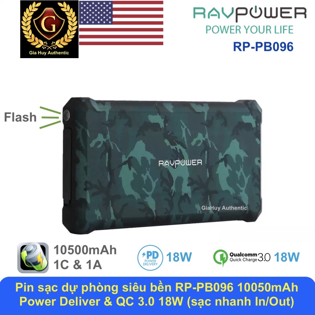 [Bán thanh lý ] Pin sạc dự phòng chống nước IP67 RAVPOWER RP-PB096 ...