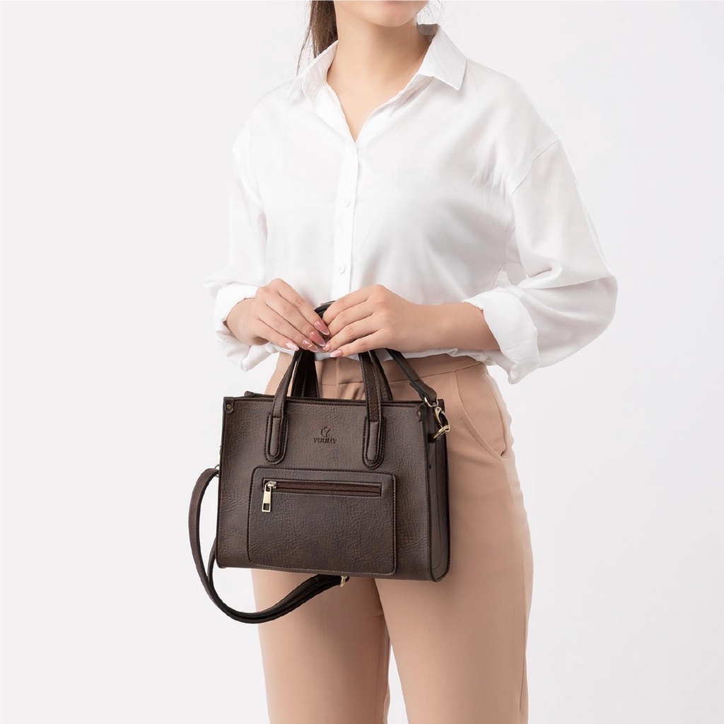 Túi xách nữ công sở mini Yuumy YTX21 đựng vừa sổ sách khổ A5