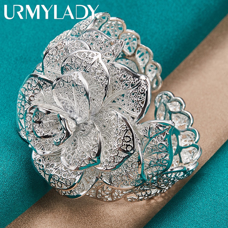 Vòng Đeo Tay Bạc Sterling 925 Hình Hoa Thời Trang Cho Nữ