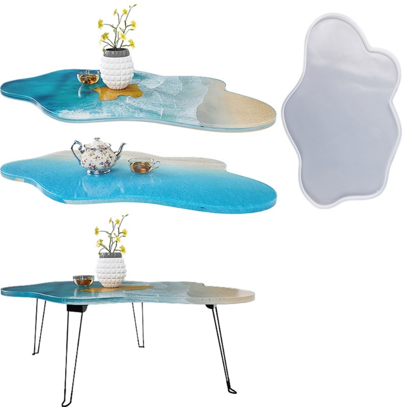Khuôn để bàn không đều bằng silicon DASBSUG cho khuôn đúc khuôn làm bàn sông Epoxy