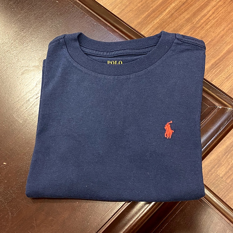 Polo Ralph Lauren Mùa Hè Màu Trơn Cổ Tròn Pony Nhãn Cotton Áo Thun Tay Ngắn Cổ Nhãn + Thẻ