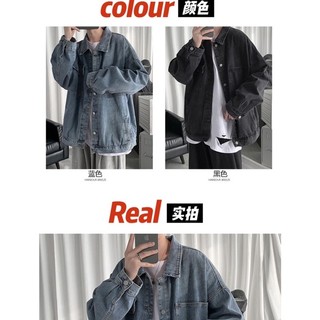 Áo Khoác Jeans Nam Nữ Denim Jacket 1 Nắp Túi Hàn Quốc Màu Xanh và Đen, From Rộng Thời Trang Unisex Phong Cách Hàn Quốc