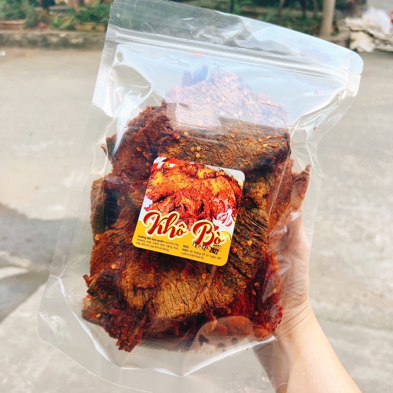 KHÔ BÒ MIẾNG (Bò Thật 100%) Giá Sỉ Loại ngon đặc biệt, túi 500gr