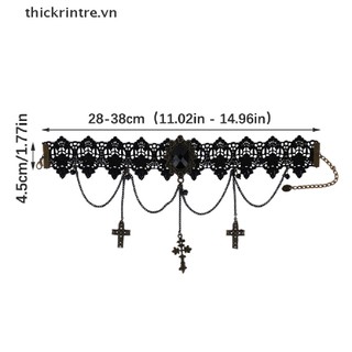 Vòng Cổ Choker Ren Phối Tua Rua Phong Cách Gothic Thời Trang Halloween