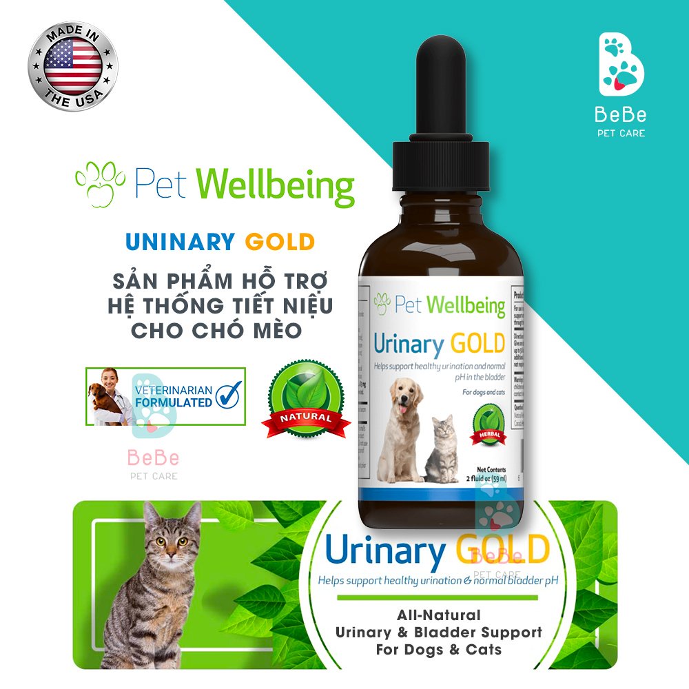 PET WELLBEING Urinary Gold Sản Phẩm Hỗ Trợ Vấn Đề Tiết Niệu / Sỏi Thận & Chức Năng Thận Cho