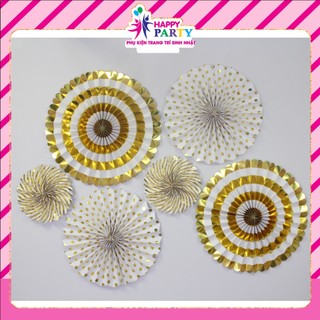 Set Quạt Giấy Trang trí Sinh Nhật Hoặc Làm Background tại Happy Party giá cũ 75k giảm còn 45k