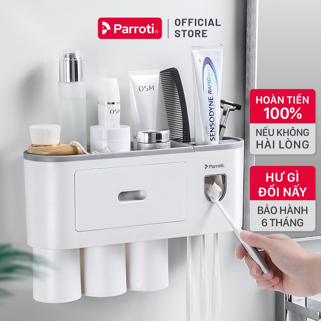 Đánh Giá Bộ Nhả Kem Đánh Răng Thông Minh Parroti Morning: Giải Pháp Gọn Gàng Cho Phòng Tắm