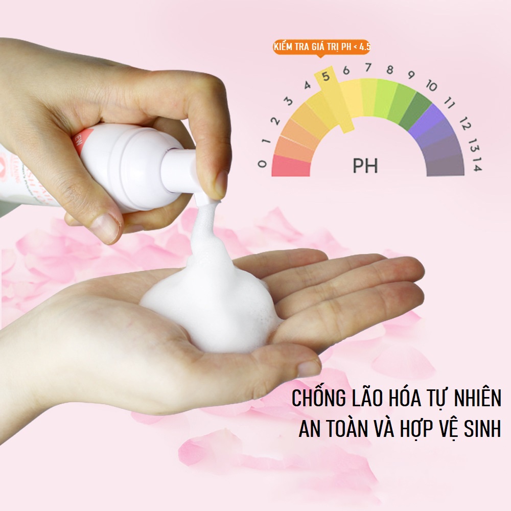 Dung Dịch Vệ Sinh Phụ Nữ Dạng Bọt Giúp Kháng Khuẩn, Cân Bằng Độ pH Vùng Tam Giác, Làm Hồng, Ngăn Ngừa Viêm Nhiễm