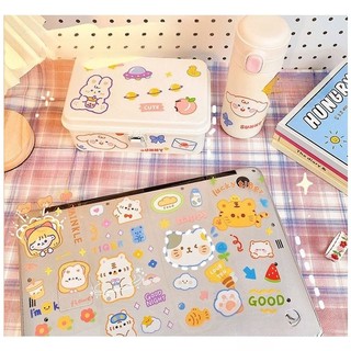Sticker Trong Suốt Cute Dán Mũ Bảo Hiểm Anime Noel Hình Dán Timo ST82