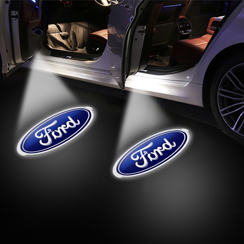 1 Đèn LED Chiếu Logo Chào Mừng Gắn Cửa Xe Hơi Ford Fiesta EcoSport ESCORT Ranger Mondeo Mustang FOCUS 2 3 4 5
