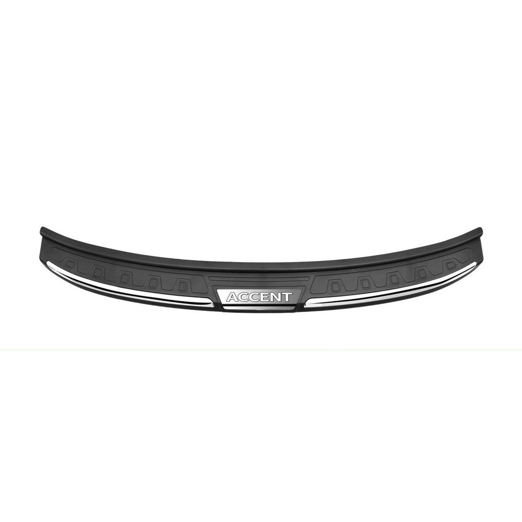 Ốp chống trầy cốp ngoài Huyndai Accent 2021-2023, Mẫu nhựa 3D đen ABS cao cấp