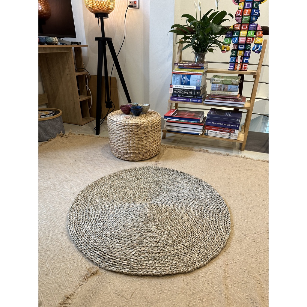 Thảm Cói, Thảm Lục Bình ONGTRE 60-120cm - Thảm Trải Sàn, Thảm Decor Trang Trí, Chụp Ảnh, Handmade Cao Cấp
