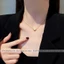 Dây chuyền trái tim chất liệu titan không gỉ mạ vàng 18k thiết kế trẻ trung xinh xắn dành cho nữ