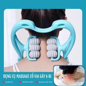 Dụng Cụ Massage Cổ Vai Gáy Cầm Tay 6 Bi, Thư Giãn Cổ Vai Gáy Và Toàn Thân