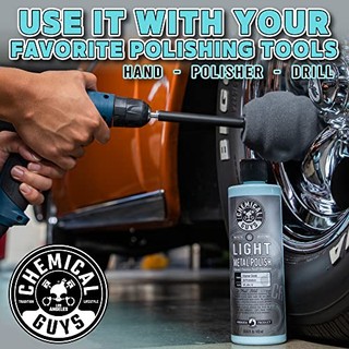 Kem đánh bóng kim loại kèm wax Chemical Guys Light Metal Polish, dung dịch làm bóng kim loại