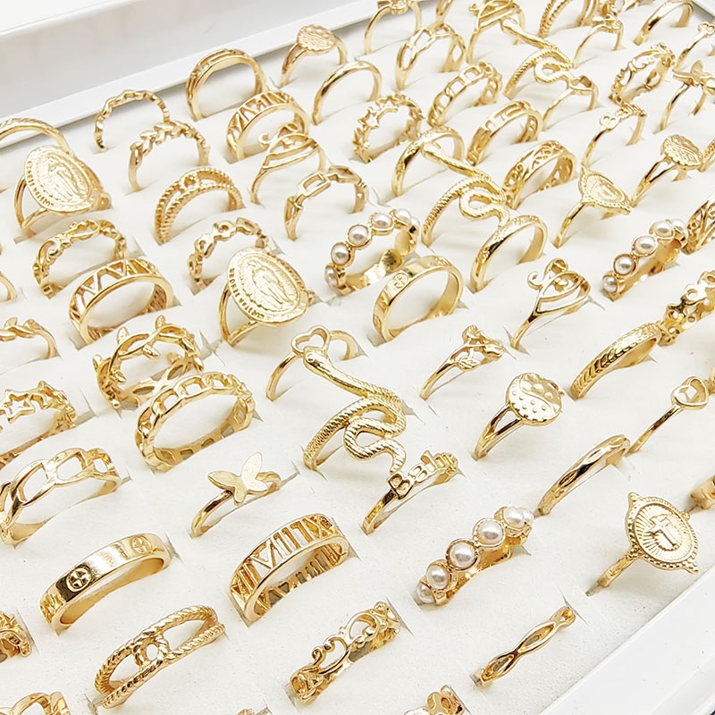 Set 30 Nhẫn Hình Bướm Trái Tim Rỗng Đính Ngọc Trai Thời Trang Cho Nữ ...