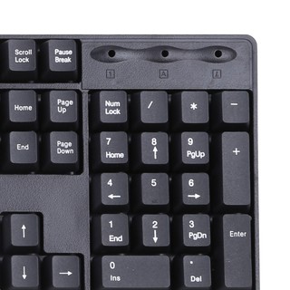 Ez Bàn phím máy tính tiếng Anh tiếng Nga Bàn phím màu đen có dây USB có chữ trắng