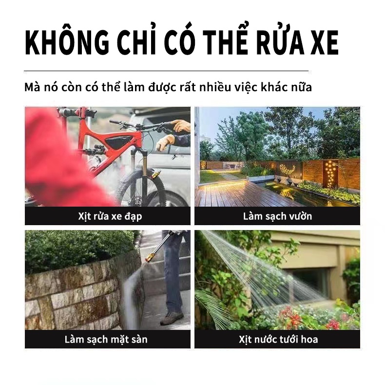 Máy rửa xe không dây dùng pin Lithium máu rửa xe cao áp xe ô tô dùng tại nhà | BigBuy360 - bigbuy360.vn