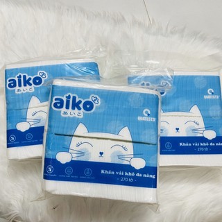 Khăn vải khô đa năng Aiko 270 tờ Chính hãng