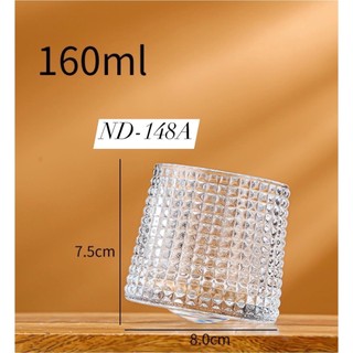 Set 6 ly thủy tinh đế lồi xoay cao cấp - cốc thủy tinh đẹp nhiều họa tiết sang trọng