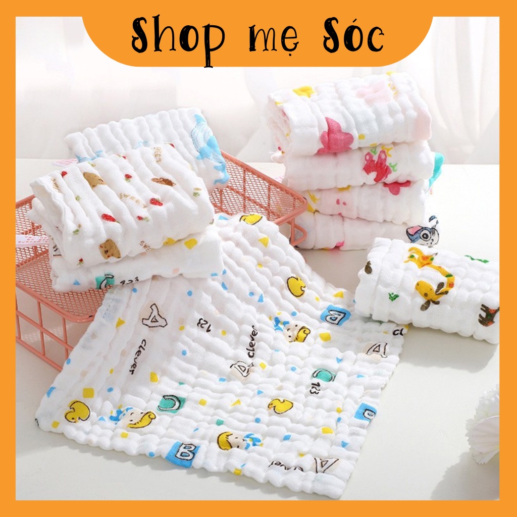 Khăn xô sữa 6 lớp set 5 chiếc mềm mại, thấm hút tốt  mesocshop
