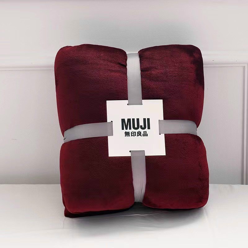 Chăn lông tuyết Muji chất mềm mịn siêu ấm nhiều màu sắc