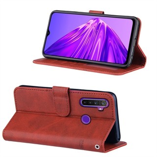 Dành Cho Realme 5 6i 8 9 Pro V13 9i Plus V25 5G C35 Narzo 50A PRIME 4G Ví Sang Trọng Lật Retro Kinh Doanh Mờ Bao Da