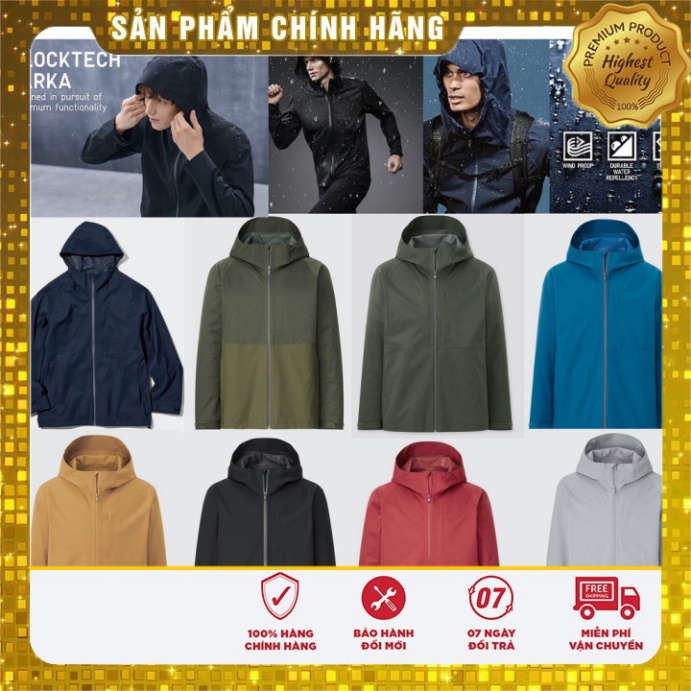 Áo Khoác U/\/iqI() Blocktech side pocket parka. technology 3D cut cho việc chuyển động thoải mái. Có Túi