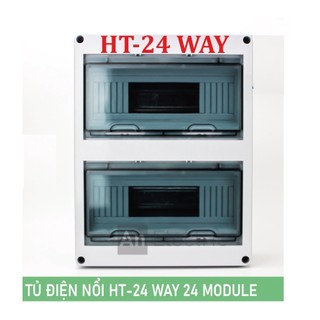 Tủ điện nhựa HT-12 WAY, HT-18 WAY, HT-24 WAY chống nước – Tủ điện lắp nổi