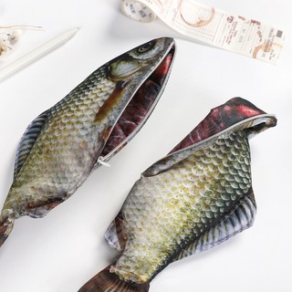 Jianwu Sáng Tạo Mô Phỏng Cá Muối Hộp Đựng Bút Chì Dung Tích Lớn Bút Chì Túi Ngộ nghĩnh Trường Bút Chì Trường Văn Phòng Phẩm Đồ Dùng Học Tập