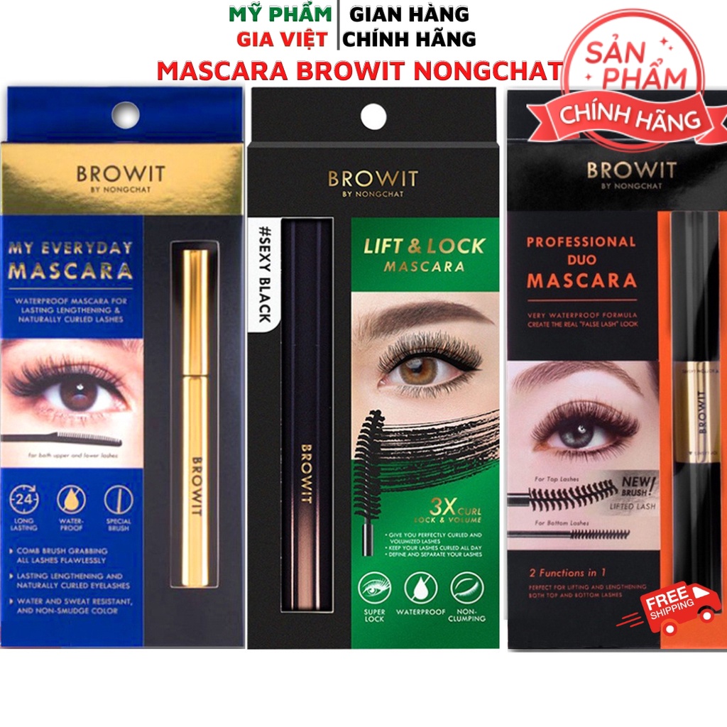 Mascara Browit Nongchat Thái Lan Chính Hãng, Masscara Chuốt Mi Nongchat
