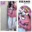Bộ đồ nữ nỉ bông set sư tử hồng chất nỉ bông dày dặn đanh mịn không bai xù fizano