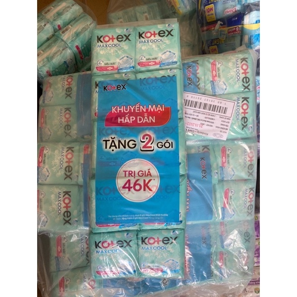 Băng vệ sinh Kotex thảo dược Cool siêu mỏng cánh tặng