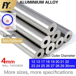 Ống Nhôm Dày 4mm Dài 12-30mm 300mm 500mm 12 13 14 15 16 17 18 19 20 21 22 23 24 25 26 27 28 29 30mm