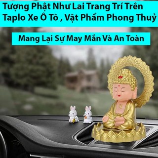 Tượng Phật Như Lai Gật Đầu Trang Trí Taplo Xe Ô Tô,Phòng Ngủ,Bàn Làm Việc - Sử Dụng Năng Lượng Mặt Trời CARZONE