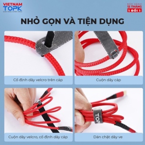 Ảnh Dây dán tiên lợi Velcro làm gọn dây sạc, dây tai nghe,.. J02 - Hàng phân phối chính hãng - Bảo hành 18 tháng 2