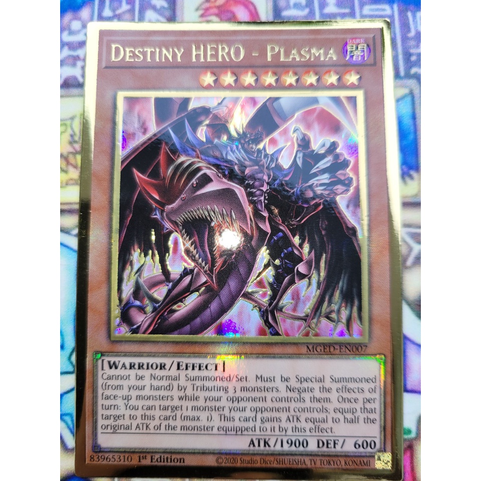 Mtg Mat Custom Destiny HERO Plasma Yugioh TCG Playmat - 23.6x13.8 Inch,  Rubber Base, Fabric Top, Non-Slip Rubber Base Fabric Playmat