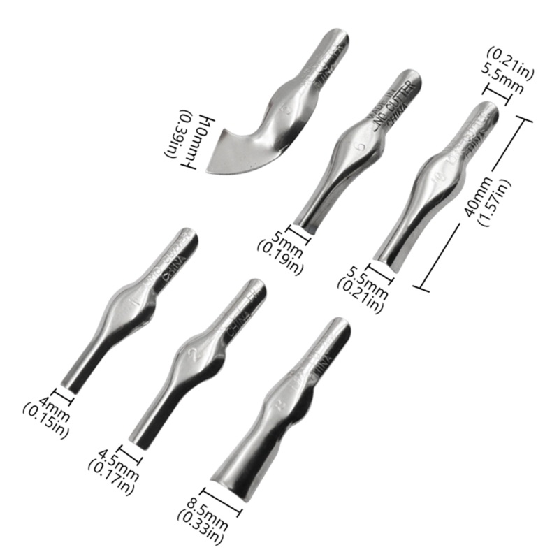 Ppy 6 Lưỡi Khắc Gỗ Đục Sáng Tạo Nghệ Thuật Chuyên Nghiệp Dụng Cụ Khắc Dao