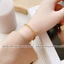 Lắc tay nữ bằng chất liệu titan không gỉ mạ vàng 24k thiết kế kiểu bện vải thời trang sang trọng