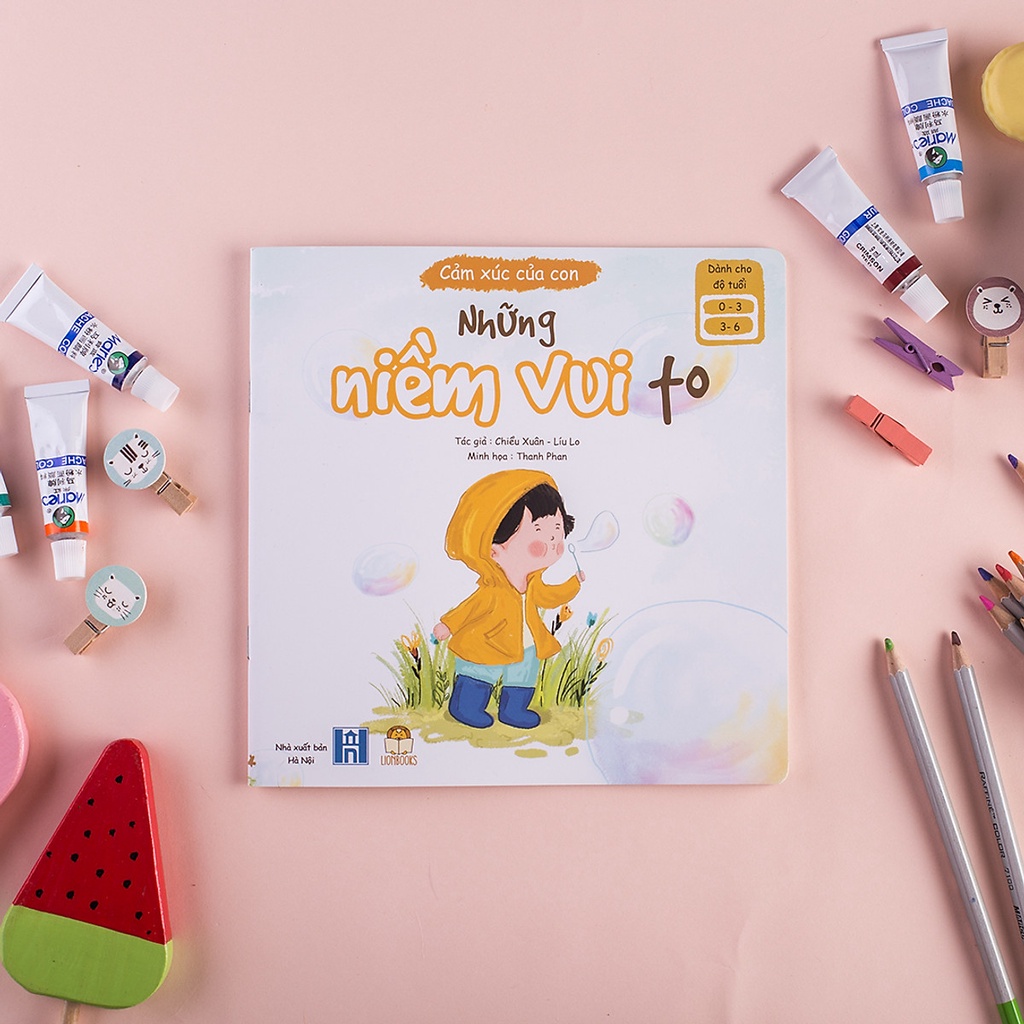 Ảnh Sách - Bộ Cảm Xúc Của Con 2 cuốn thơ, 2 cuốn kể chuyện, giúp bé 0-6 tuổi gọi tên cảm xúc 2