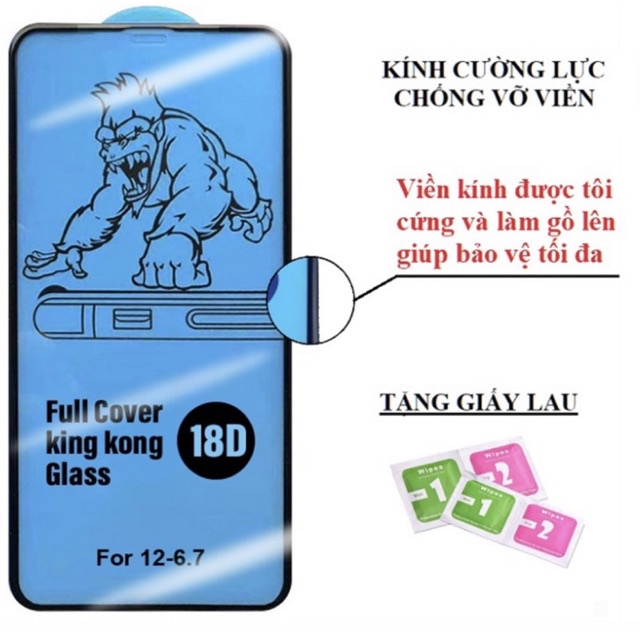 [ Chống vỡ mép Màn hình ] Kính cường lực 18D chống vỡ mép màn hình cho iPhone