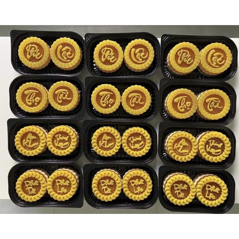 Combo 10 hộp HT17 đế đen đựng 2 bánh trung thu size 9cm
