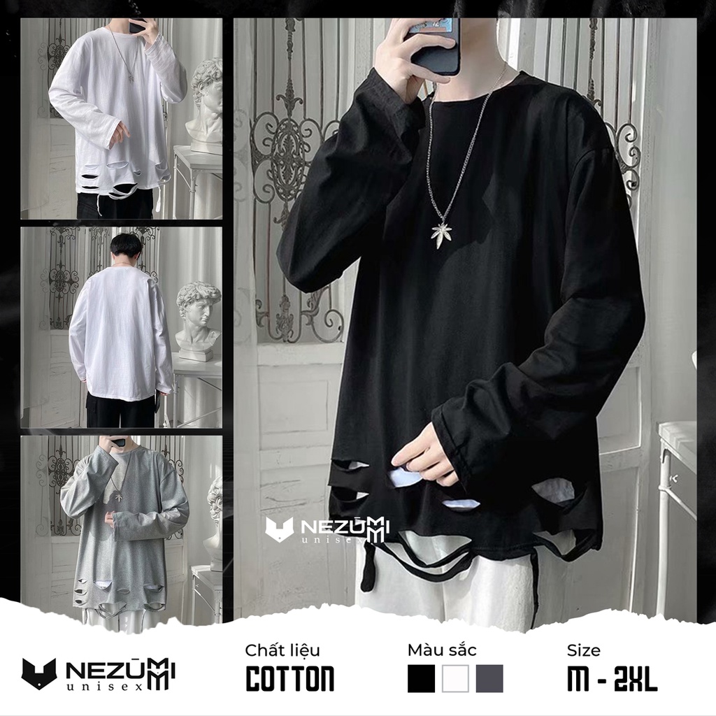 Áo Bb thun cotton tay dài sọc giữa Màu Đen 7520