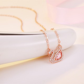 Dây chuyền thiên nga LAMY Crystal Swan Necklace Rose Gold 6042