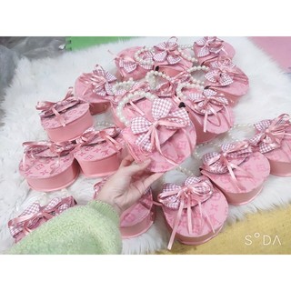 Túi xách mini nơ hồng dễ thương, quai ngọc sang chảnh, túi đeo chéo nữ phong cách tiểu thư Hàn Quốc