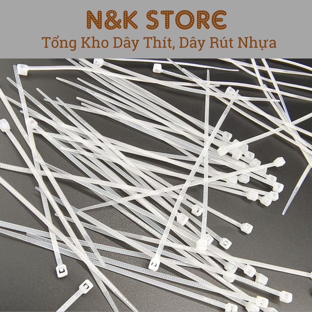Bịch 950c dây rút nhựa 3x100mm, dây thít nhựa dài 10cm, lạt nhựa buộc bền chắc