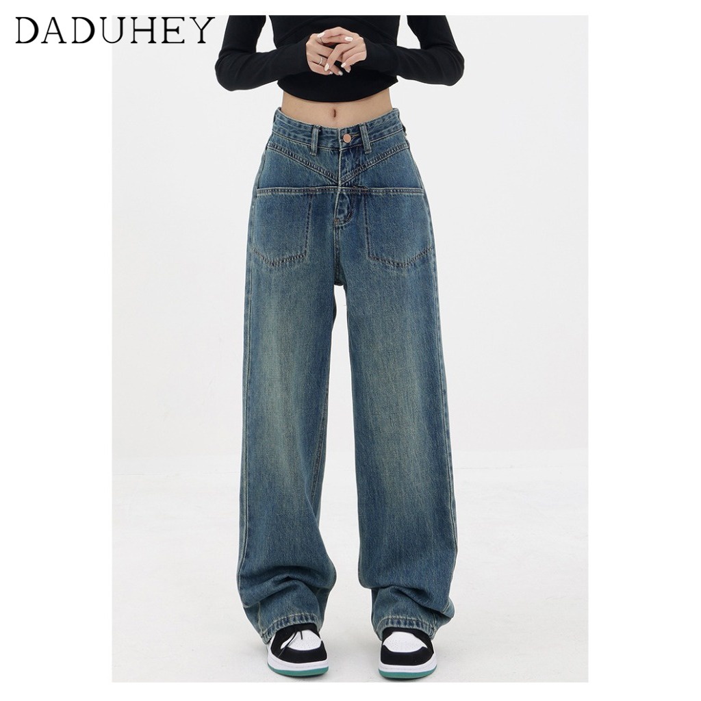 Ảnh Quần Jean Daduhey Nữ Lưng Cao Phong Cách Hàn Quốc 4
